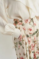 Penny Flora Wide Leg Pants in Mulberry Silk