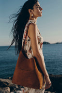 Duomo Medium Hobo Bag in Suede