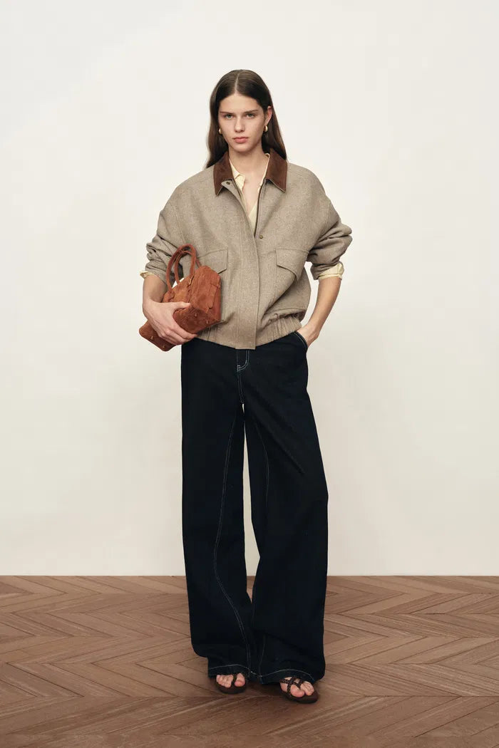 Dakota Tweed Baseball Jacket in Wool