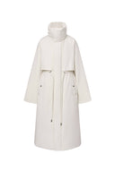 Maddalena White Duck Down Long Down Coat in Ultra Light Fabric