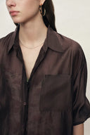 Anja locker geschnittenes Hemd aus glänzendem Organza-Seide