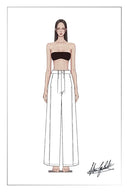 Jeans a Gamba Larga Leggeri Cindy in Denim Lavato Chiaro