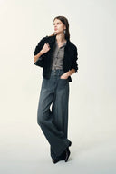 Kaia Slim Fitted Top in Dense Rib Knit