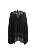 Whisper Two-Piece Cami Top and Shrug Set in Lightweight Sheer Knit and Acetate-Blend Fabric