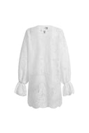 Ethereal Lace Tie-Front Overlay Dress in Custom Lace