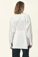 Camisa suelta Ruby con costuras desmontables en la cintura en algodón