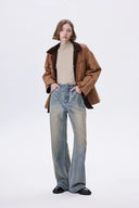 Rhea Distressed Jeans in Cotton Denim