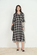 Robe-chemise à carreaux Lea avec ceinture amovible