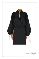 Iris Spitzenbluse aus Crepe Georgette