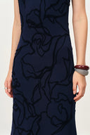 Stella Fringed Sleeveless Midi Dress in Cotton-Elite Yarn Knit