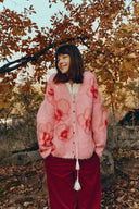 Juliet Orchideen Jacquard Cardigan aus Alpaka-Strick