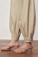 Wilderness Balloon-Leg Tailored Pants in Fine Acetate And Lamb Wool Blend
