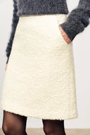 Grasse Strukturierter Minirock aus Bouclé-Woll-Alpaka