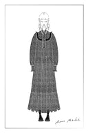 Vestido Anselm con lunares, volante en el borde y vestido interior de forro