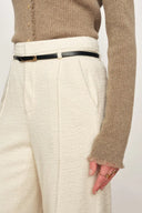 Gallop Casual Trousers with Belt in Merino Wool
