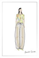 Karin Baggy Jeans in Washed Cotton Denim