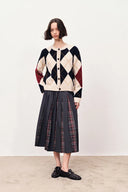 Hart Argyle Cardigan in Merino Wool Knit