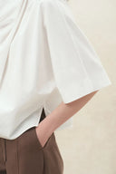 Maglia Atlanta con collo a scialle in cotone