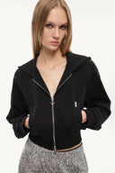 Illusion-S Crop Hoodie in Cotton