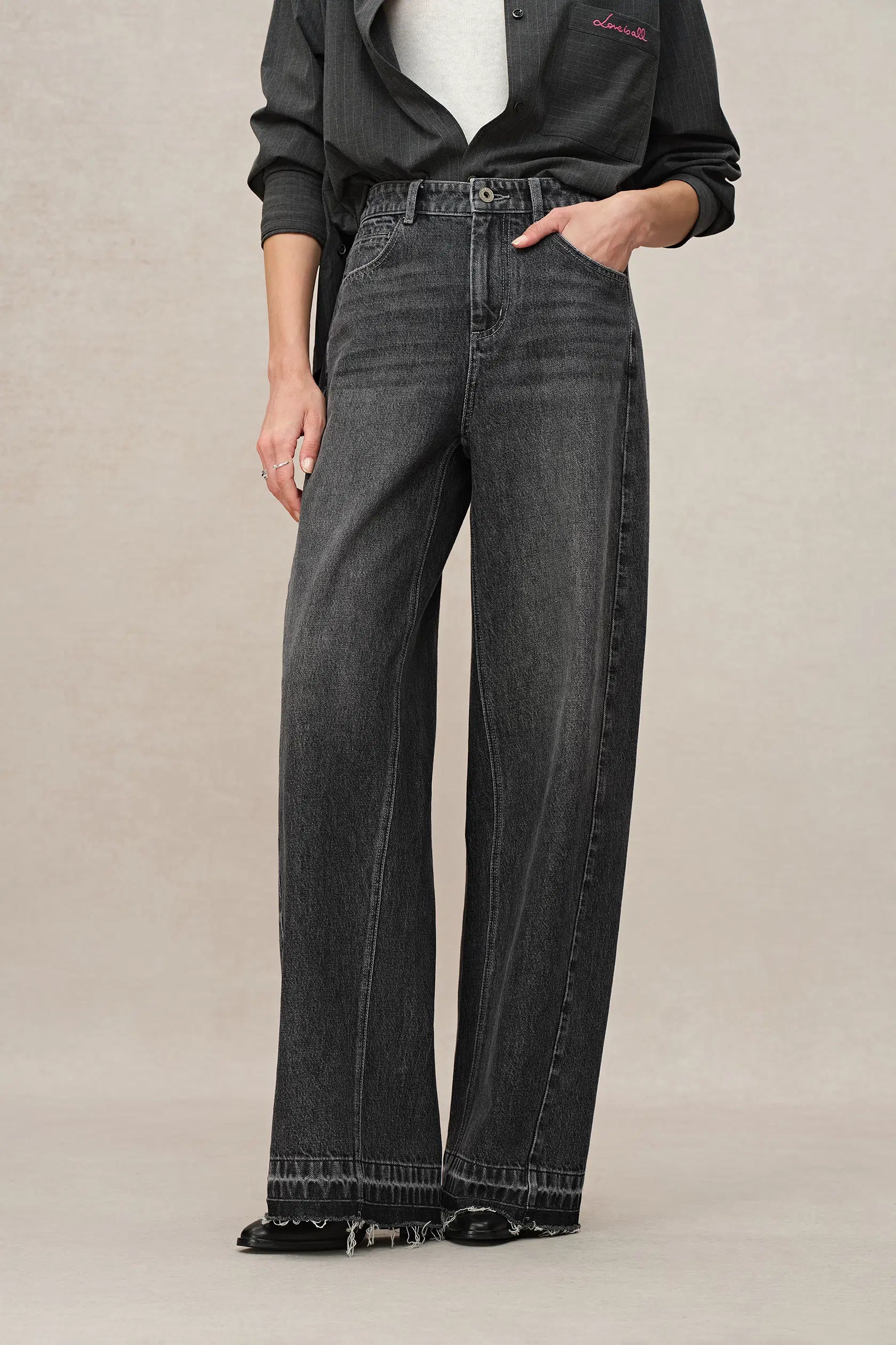 Echo Floor Length Wide Leg Jeans Turkish Cotton Denim