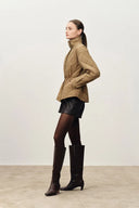 Lauren Verstellbare Taillen-Steppjacke aus Hochdichtem Nylon