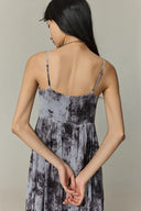 Kia High Waist Dress in Mulberry Silk Blend