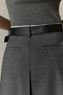 Jupe-Short Plissée Aurora en Mélange Laine Fine