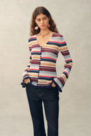 Mavis Multi Stripes Long Sleeves Cardigan