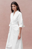 Levi Wrap Shirt Dress in Premium Cotton Poplin
