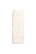 Grace Beaded Sequin Layered Skirt in Cotton Blend