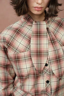 Camisa a Cuadros con Cuello de Orejas de Conejo Stella en Algodón