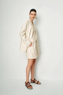 Veste de costume rayée Godwick en lin