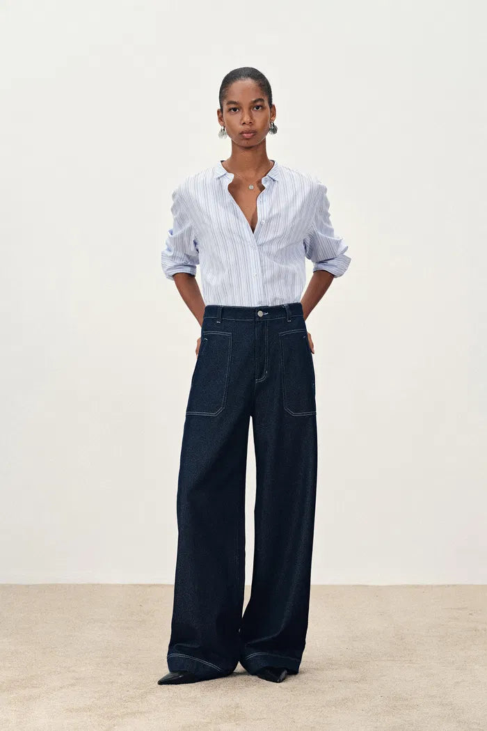 Flania Cargo Pants Jeans in Cotton Denim