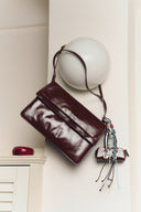 Monti Mini Bag Charm in Oiled Waxed Top Grain Leather