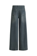 Moss Smoky Grey 3D Wijde Pijp Jeans in Micro Stretch Denim