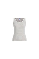 Skye Striped U Neck Racerback Tank Top in Soft Stretch Knit