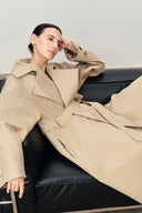 Aloisia Trenchcoat mit überschnittenen Schultern aus Baumwolle