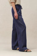 Claire Tie Waist Jeans in Raw Denim