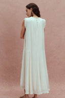 Paz Ruffle Maxi Dress in Acetate-Modal Blend