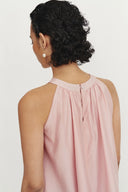 Top Camisole Rose à Col Halter Leah en Lyocell