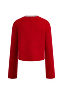 Scarlett Strass-Cardigan aus Woll-Alpaka-Strick