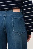 Jeans de pierna ancha lavados Kira en mezclilla de algodón