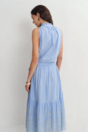 embroidered eyelet sleeveless cotton fit & flare dress JOIE Womens White Eyelet Embroidered Cotton Sleeveless Fit+Flare Dress L NEW NWT