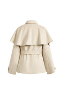 Harmony Abnehmbare Cape-Shearling-Kurzjacke aus Merinowolle