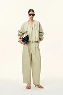 Mina Balloon Cropped Pants in Cotton