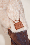 Bolso mini charm Rialto en cuero de vacuno napa de primera calidad