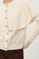 Cardigan style cape Elen en tricot laine-cachemire