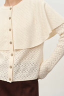 Elen Cape Style Cardigan in Wool-Cashmere Knit