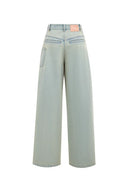 Wasteland Lightweight Distressed Washed Jeans in Cotton Denim