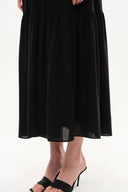 Obélisque Pleated Slip Dress in Matte Crepe